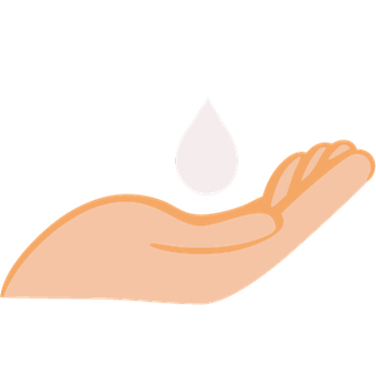 クリームを手に取る